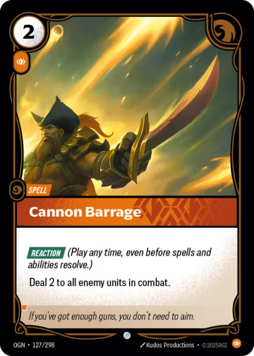 Cannon Barrage OGN-127/298